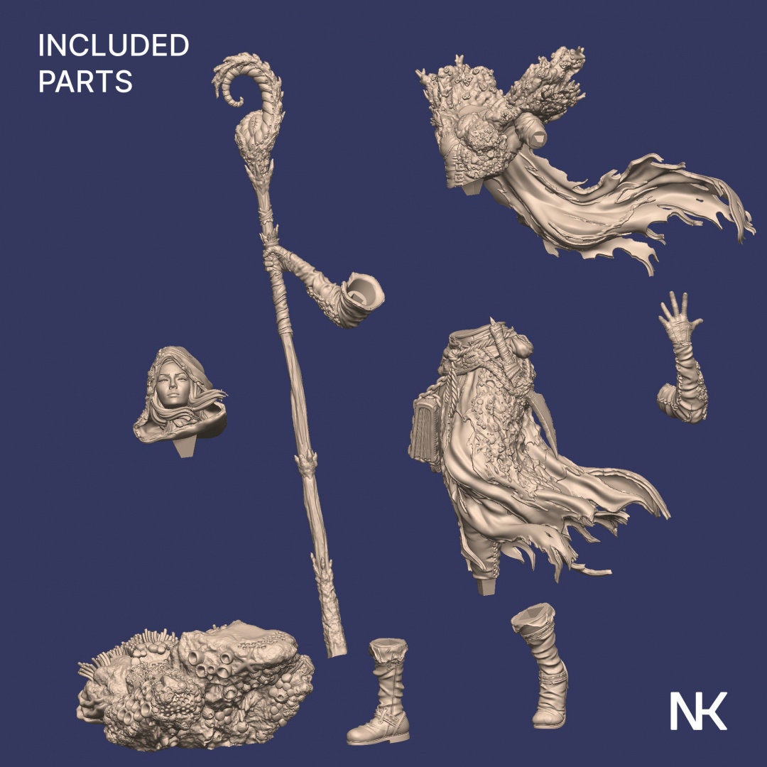 Yelhana Fathomless Warlock Sea Ocean Deep | Garage Resin Kit Statue | D&D TTRPG Fantasy Miniature | Nerikson