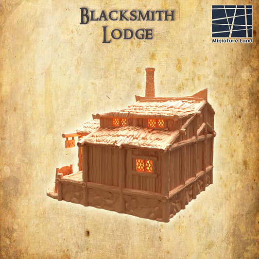Blacksmith Lodge | D&D TTRPG Playable 3D Printed Building | MiniatureLand