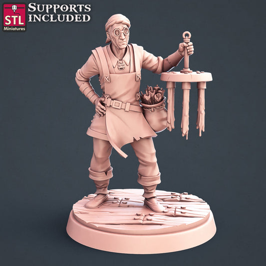 Candle Maker NPC Set | Tabletop Scale | D&D TTRPG Miniature | STL Miniatures
