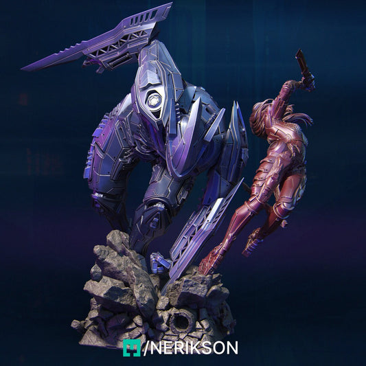 B.A.U.R.G. Unit Versus Eve | Resin Garage Kit Sculpture Android SciFi Statue | Nerikson