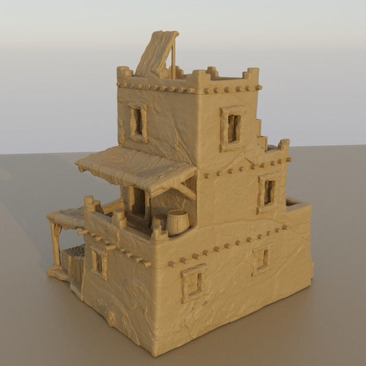 Desert Merchant House | D&D TTRPG Playable 3D Printed Building Terrain Scenery | MiniatureLand