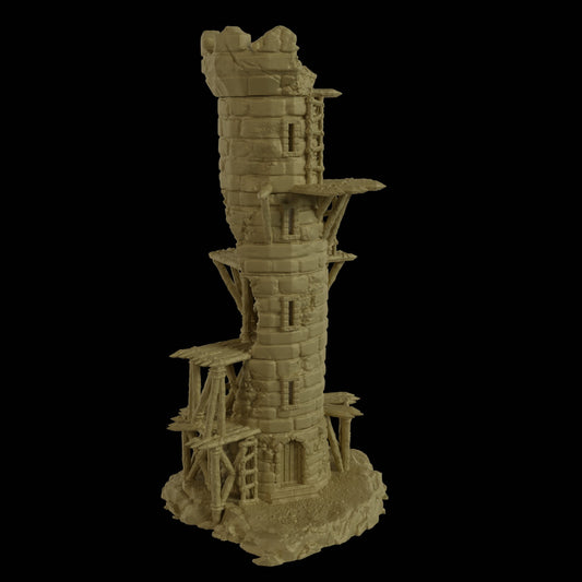 Corrupted Lookout Tower | D&D TTRPG Playable 3D Printed Building Terrain Scenery | MiniatureLand