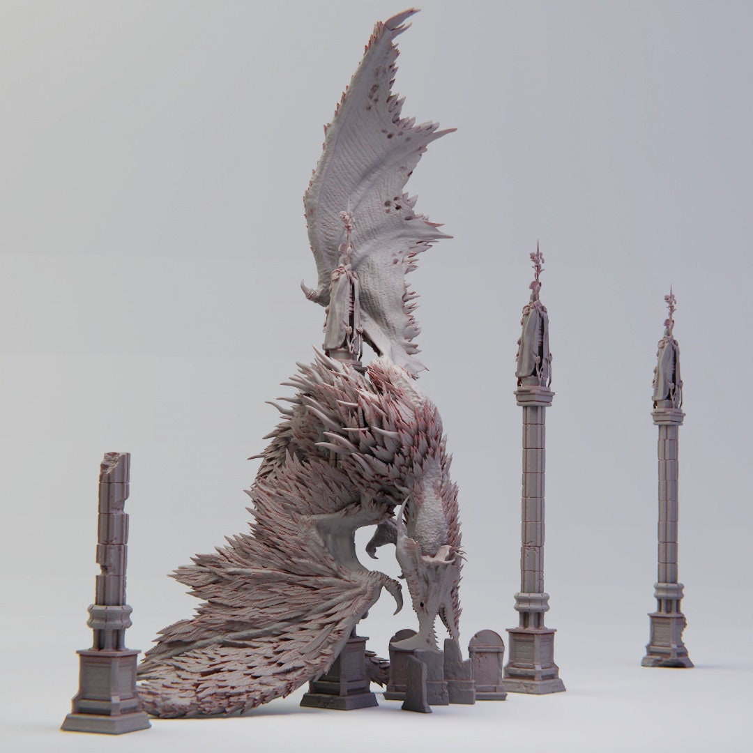 Dragon Queen of the Scarred Lands | Garage Resin Kit Statue | D&D TTRPG Miniature | Realsteone Miniatures