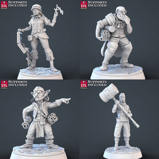 Constructors NPC Set | Tabletop Scale | D&D TTRPG Miniature | STL Miniatures