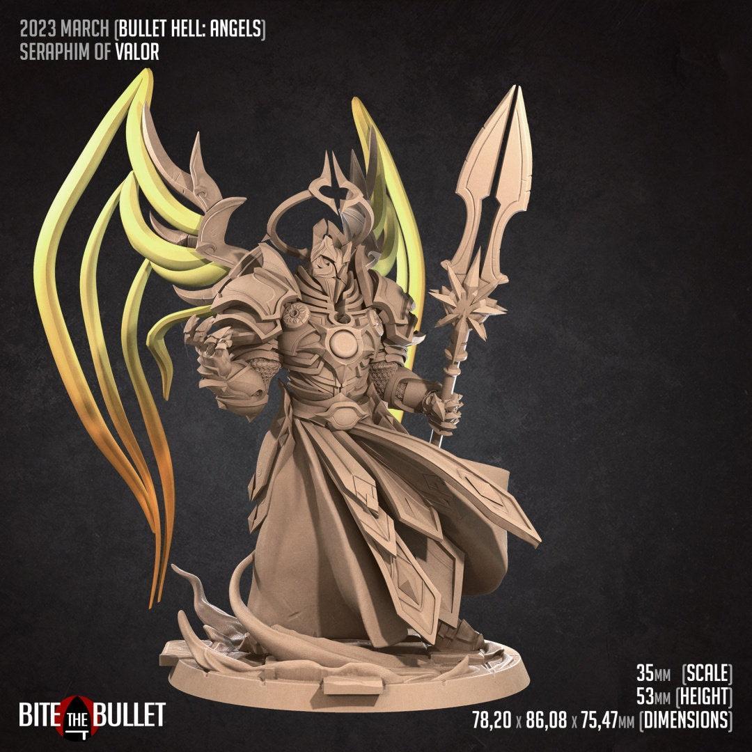 Bullet Hell, Seraphim of Valor | TABLETOP SCALE | D&D TTRPG Miniature | Bite the Bullet