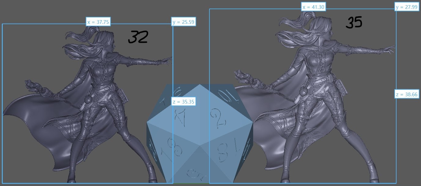 Elf Mage 2025 Update | Tabletop and Display Scales | D&D TTRPG Fantasy Miniature | Nerikson