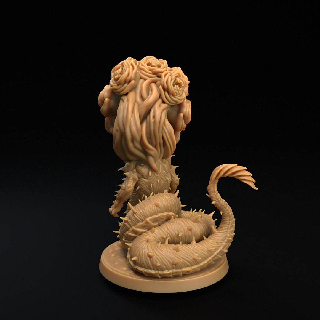 Fanciful and Deadly Hydras | D&D Miniature | TABLETOP SCALE | The Dragon Trappers Lodge | Unpainted, Unplated Resin 8k