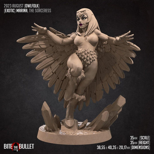 Exotic Marina, Lovely Bird Woman | Pinup SFW NSFW Model Miniature | Bite the Bullet