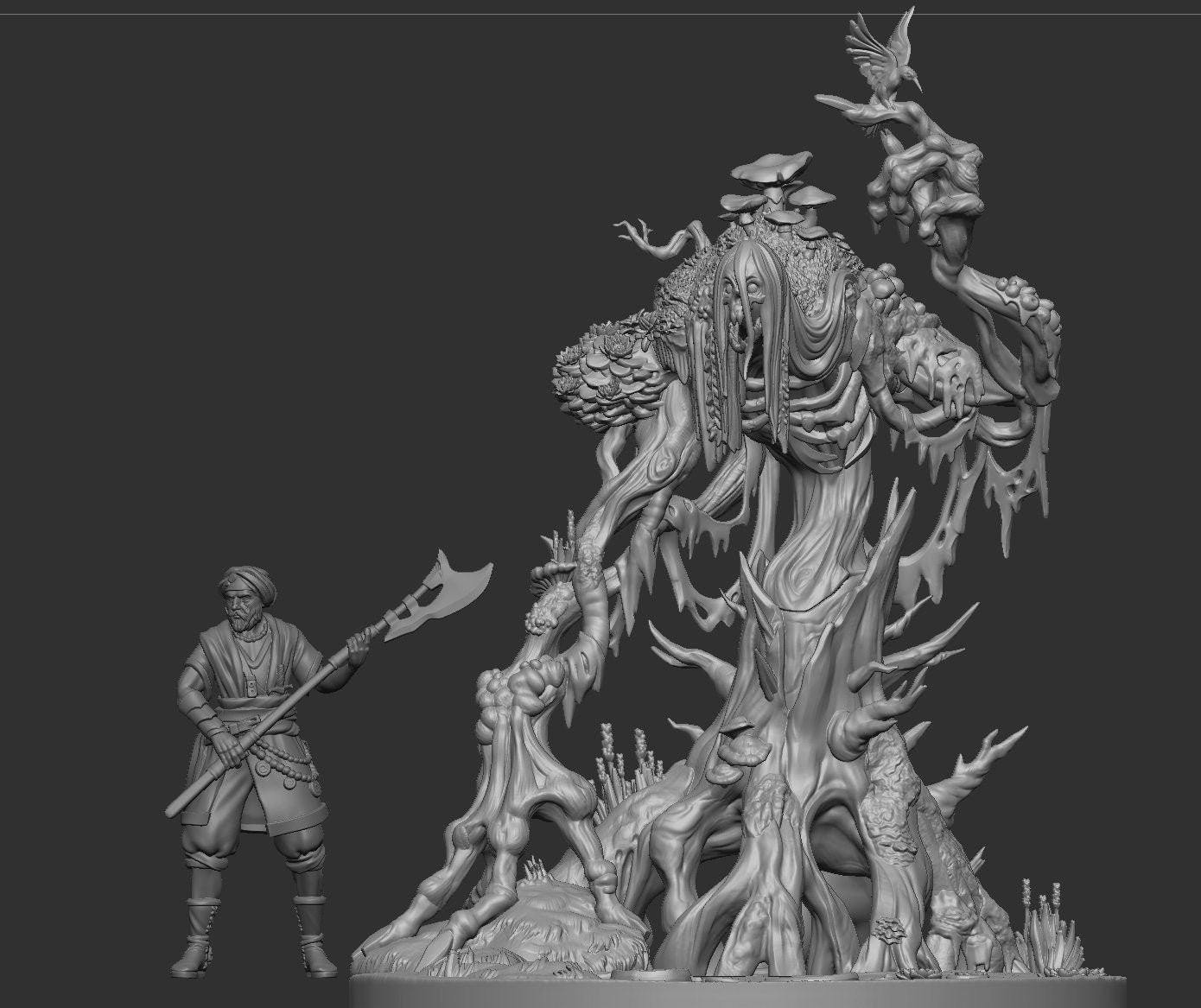 Twisted Renfrey, Wood Spirit, Haunted Forest | Wicked Hills Asylum | D&D TTRPG Miniature | Great Grimoire