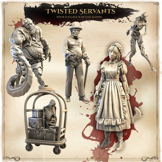 Asylum Staff, Normal and Nightmare | Wicked Hills Asylum | D&D TTRPG Miniature | Great Grimoire