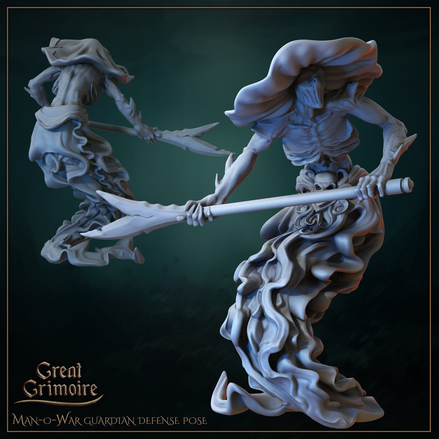 Underwater Sentinels, Jellyfish Warriors | Gathering Storm | D&D Tabletop Miniature | Great Grimoire