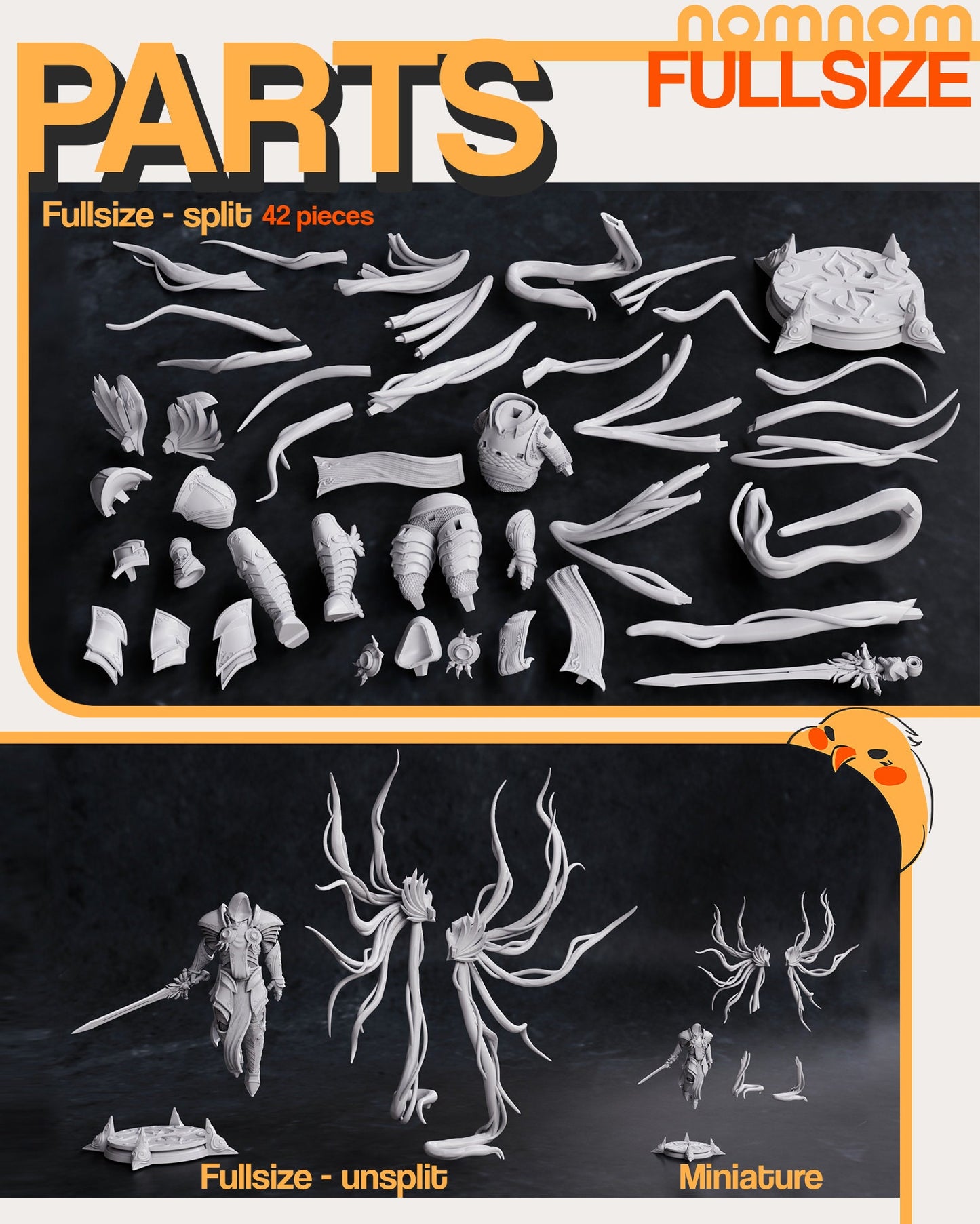 Fallen Archangel | Resin Garage Kit Figure Video Game Fan Art | Nomnom Figures