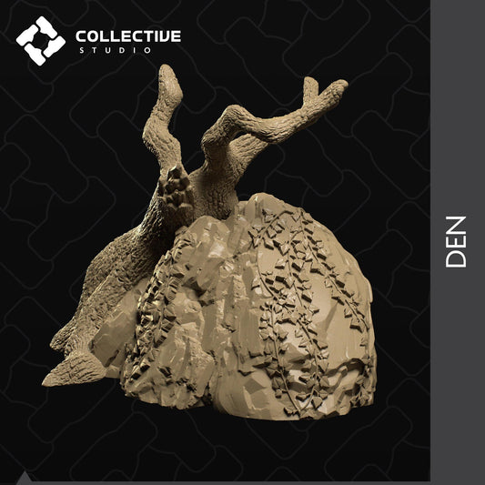 Den, Forest Animal Creature Home | D&D Scatter Miniature | Collective Studio