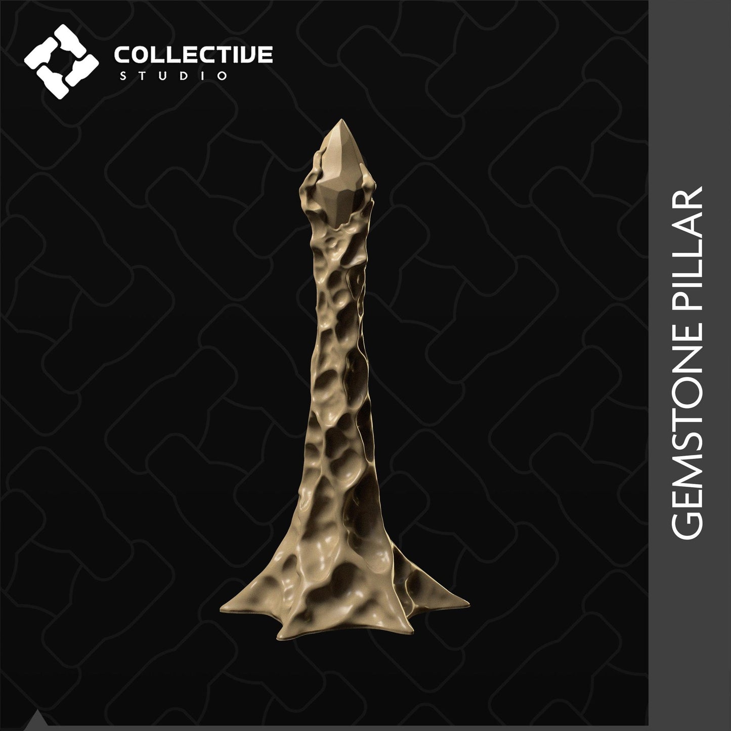 Columns, Pillars, Fire, Dragon Egg, Dwarven, Cathedral, Gem | D&D Scatter Miniature | Collective Studio