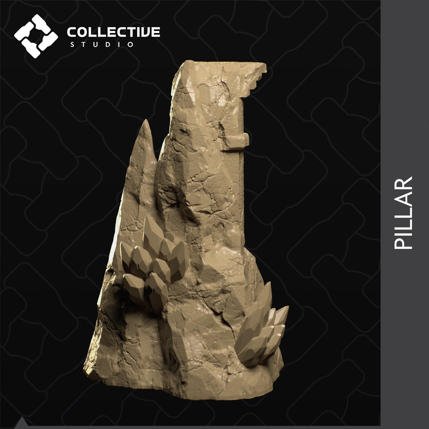 Cave Pillar, Spider Pillar Victim | D&D Scatter Miniature | Collective Studio