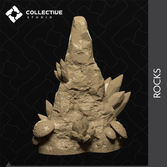 Rocks, Crystals, and Mushrooms | D&D Scatter Miniature | Collective Studio