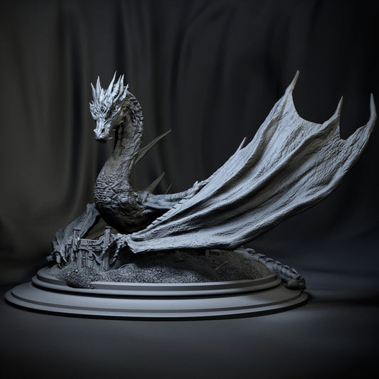 Most Greedy Dragon | Resin Garage Kit Figure Book Statue | CA 3D Studios