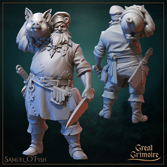 Samuel O'Fish, Fisherman, Cook | Gathering Storm | D&D Tabletop Miniature | Great Grimoire