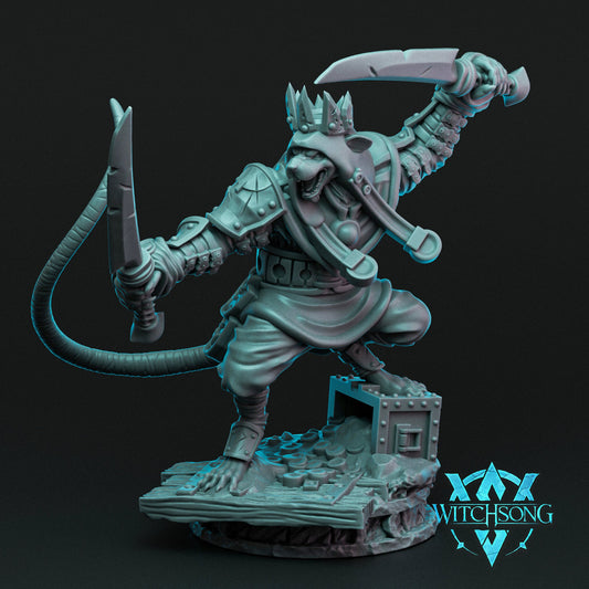 Rat King Ratfolk Rodent People | Mini or Bust | Monster Miniature Statue | Witchsong Miniatures
