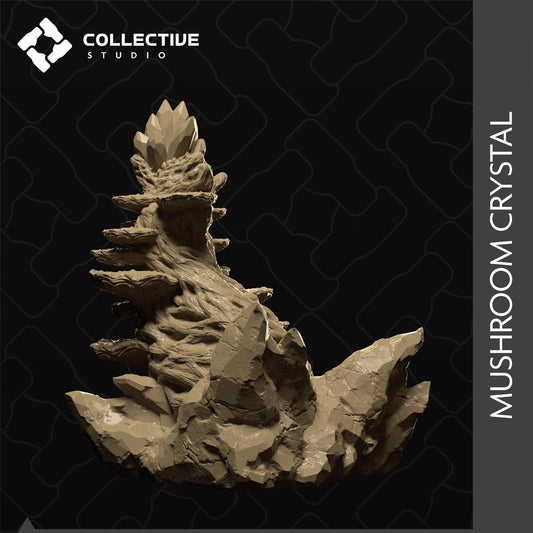 Mushrooms, Mushroom Crystal Tree Forest | Solid, Not Playable Building | D&D Scatter Miniature | Collective Studio