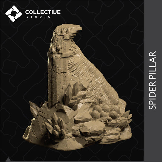 Cave Pillar, Spider Pillar Victim | D&D Scatter Miniature | Collective Studio