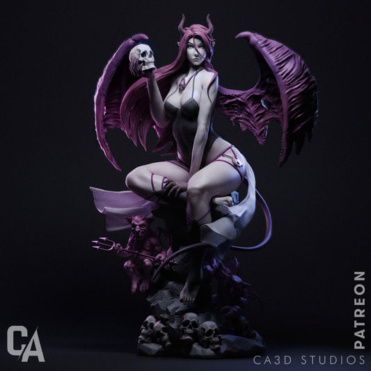 1:12 Sitting Succubus | Resin Garage Kit Sculpture Anime Video Game Fan Art Statue | CA 3D Studios