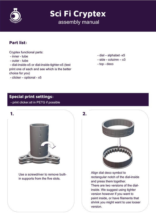 Cryptex | DnD TTRPG LARP Gaming Prop | Puzzles & Props