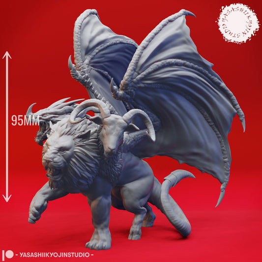 Chimera | TABLETOP SCALE | TTRPG Monster Miniature | Yasashii Kyojin Studio