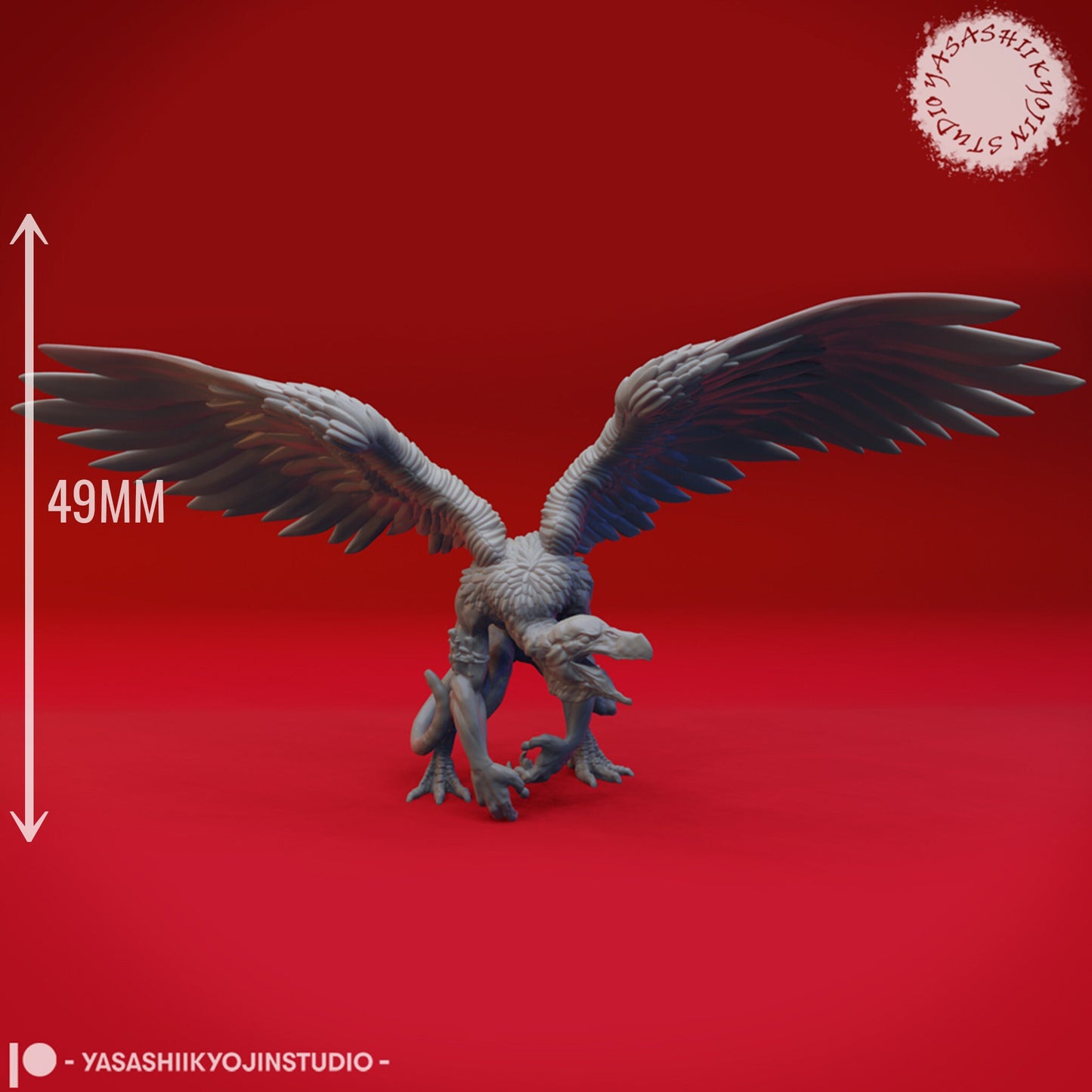 Vrock | TABLETOP SCALE | D&D TTRPG Monster Miniature | Yasashii Kyojin Studio