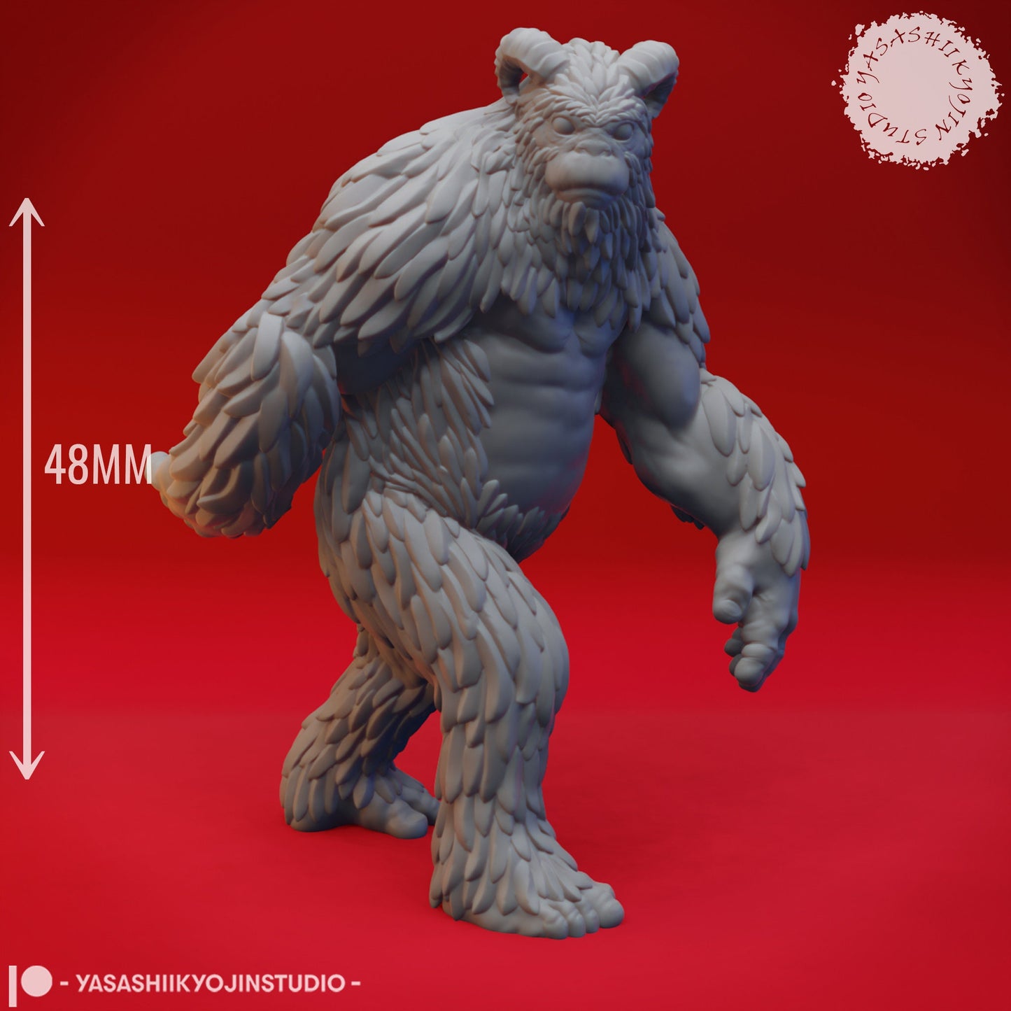 Yeti | TABLETOP SCALE | D&D TTRPG Monster Miniature | Yasashii Kyojin Studio