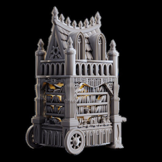 Moving Library, Wandering Market | TTRPG Miniature | Laura Bäcker