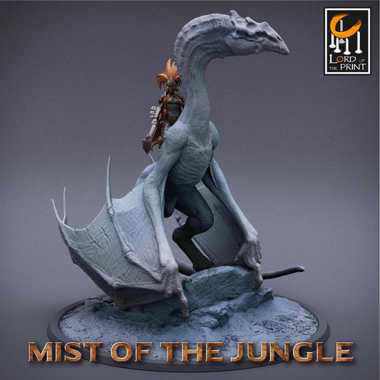 Amazon Protowyvern Mount | Amazon, Mist of the Jungle | TABLETOP SCALE | D&D TTRPG Miniature | Rescale Miniatures