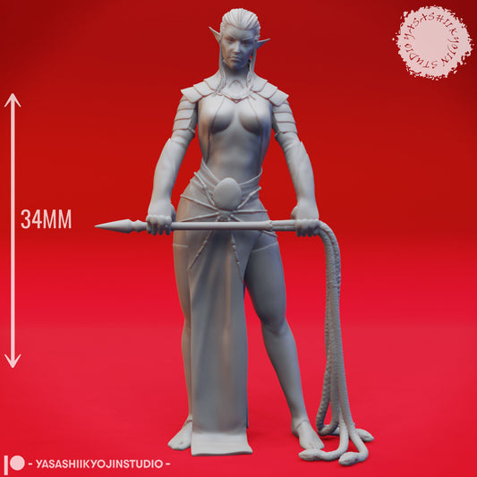 Drow | TABLETOP SCALE | TTRPG Monster Miniature | Yasashii Kyojin Studio