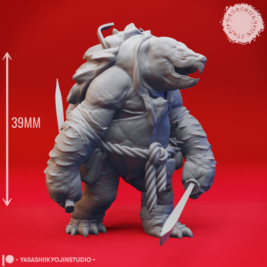 Tortle | TTRPG Monster Miniature | Yasashii Kyojin Studio | Unpainted, Unplated Resin 8k