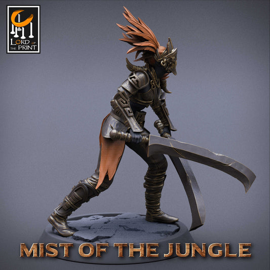 Amazon Light Sword | Amazon, Mist of the Jungle | TABLETOP SCALE | D&D TTRPG Miniature | Rescale Miniatures