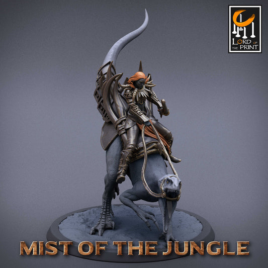 Raptor Crouch, Archer | Amazon, Mist of the Jungle | TABLETOP SCALE | D&D TTRPG Miniature | Rescale Miniatures