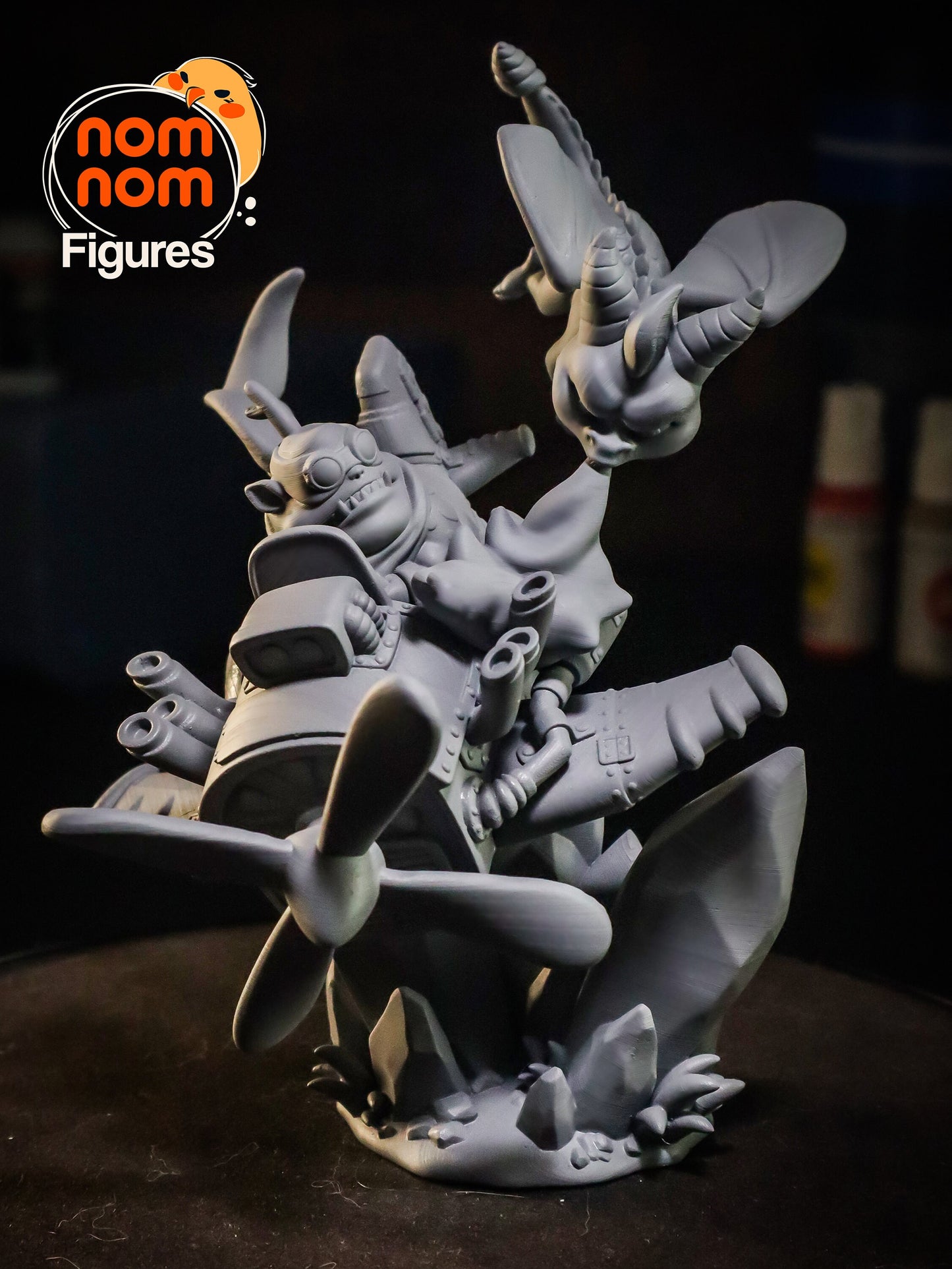 Chibi Mischievous Dragon | Resin Garage Kit Figure Video Game Fan Art | Nomnom Figures