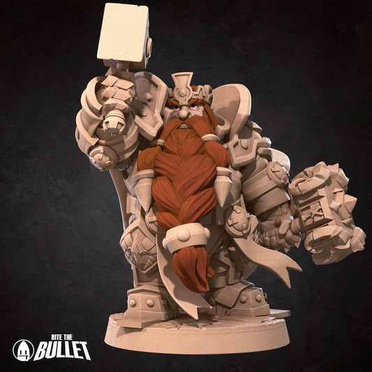Dwarf High Lord | TABLETOP SCALE | TTRPG Miniature | Bite the Bullet | Unpainted, Unplated Resin 8k