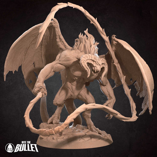 Bullet Rings, Fire Demon | TABLETOP SCALE | TTRPG Miniature | Bite the Bullet | Unpainted, Unplated Resin 8k