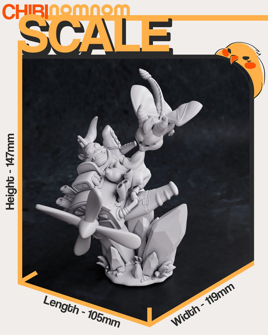 Chibi Mischievous Dragon | Resin Garage Kit Figure Video Game Fan Art | Nomnom Figures