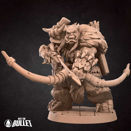 Orc Ranger | TABLETOP SCALE | D&D TTRPG Miniature | Bite the Bullet | Unpainted, Unplated Resin 8k