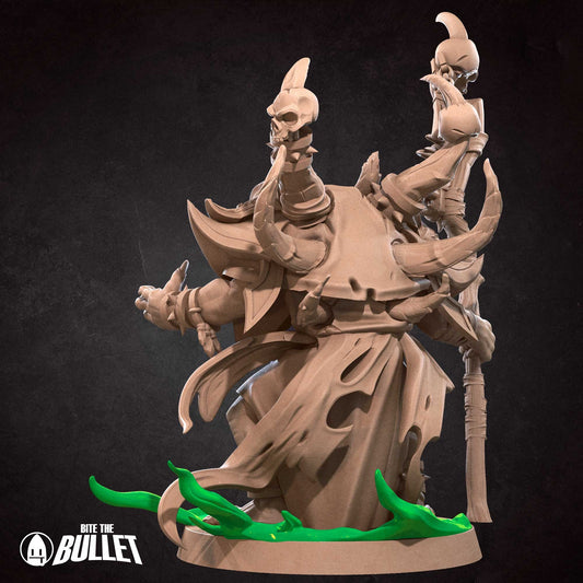 Orc Warlock | TABLETOP SCALE | D&D TTRPG Miniature | Bite the Bullet | Unpainted, Unplated Resin 8k
