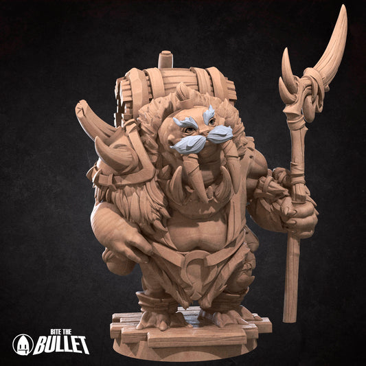 Walrus Mead Vendor | TABLETOP SCALE | D&D TTRPG Miniature | Bite the Bullet | Unpainted, Unplated Resin 8k