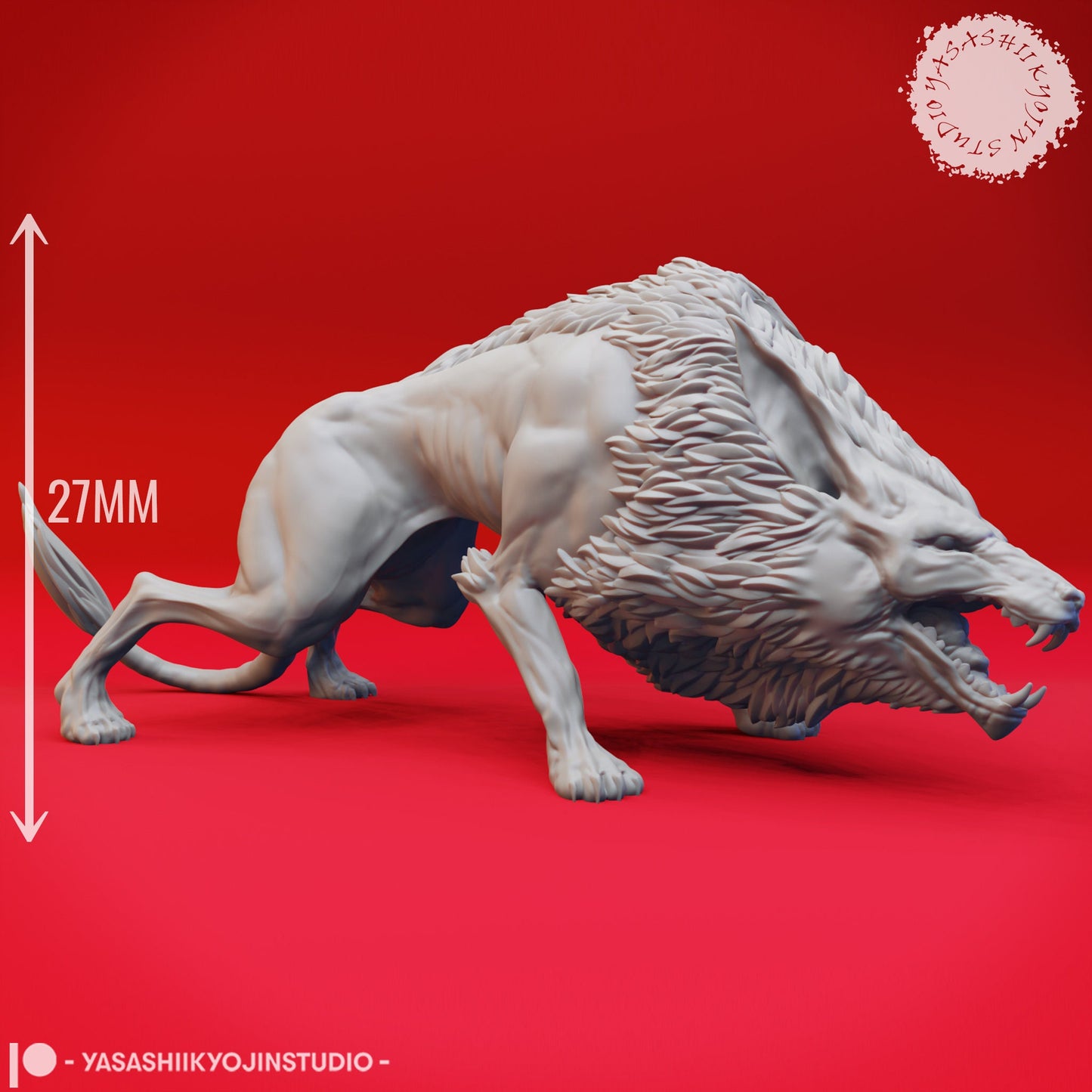 Worg | TABLETOP SCALE | D&D TTRPG Monster Miniature | Yasashii Kyojin Studio