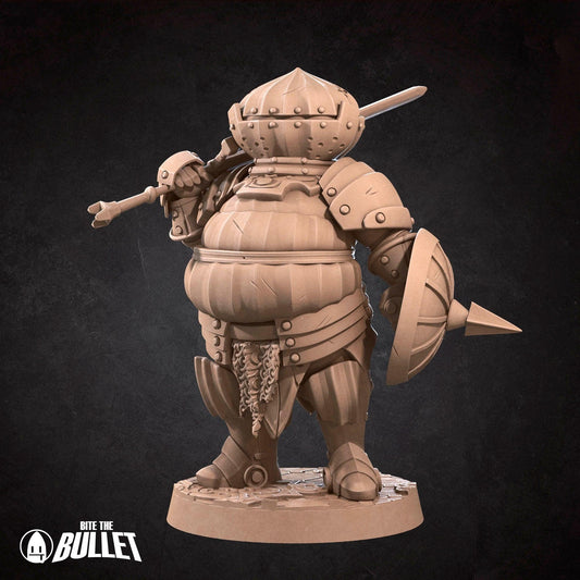 Bullet Dark Souls, Onion Knight | TABLETOP SCALE | D&D TTRPG Miniature | Bite the Bullet | Unpainted, Unplated Resin 8k