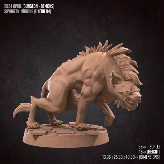 Hyenas | TABLETOP SCALE | D&D TTRPG Miniature | Bite the Bullet
