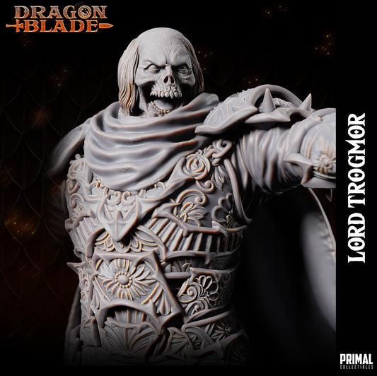 Death Knight Boss Lord Trogmor | Tabletop Scale | TTRPG D&D Miniature | Primal Collectibles