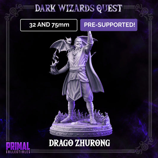 Drago Fire Mage | Tabletop Scale | TTRPG D&D Miniature | Primal Collectibles