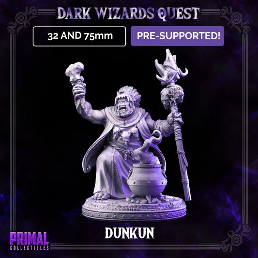 Dunkun Orc Shaman | Tabletop Scale | TTRPG D&D Miniature | Primal Collectibles