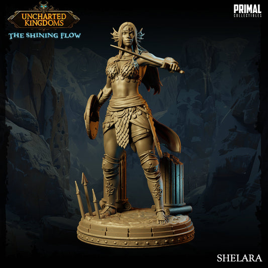 Fighter Shelara | Tabletop Scale | TTRPG D&D Miniature | Primal Collectibles